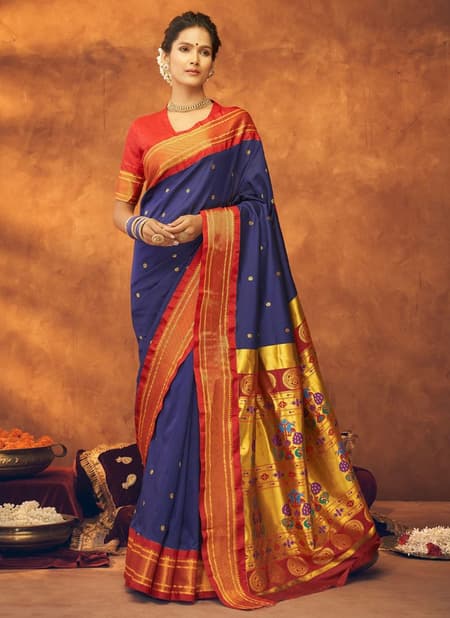 Royal Blue Colour Aruchi Paithni Festive Wear Designer Fancy Saree Collection 42006